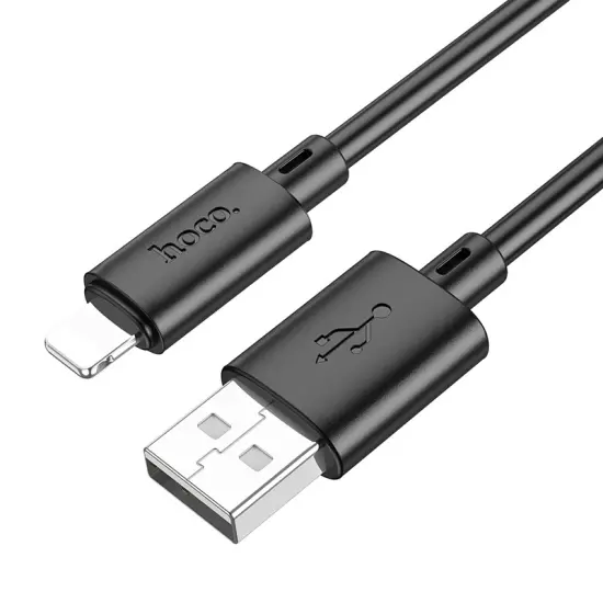 Cable Hoco X88 USB to Lightning 2.4A Fast Charging Black 1m