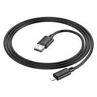 Cable Hoco X88 USB to Lightning 2.4A Fast Charging Black 1m