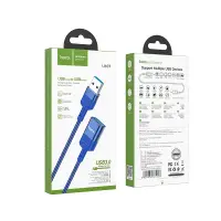 Extension Cable Hoco U107 USB Male to USB 3.0 Female 3A 5Gbps OTG Braided Blue 1.2m