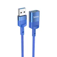Extension Cable Hoco U107 USB Male to USB 3.0 Female 3A 5Gbps OTG Braided Blue 1.2m