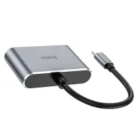 Hub USB-C Hoco HB29 Easy-Lead with HDMI 4K 30Hz and VGA 1080P Grey 15cm