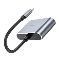 Hub USB-C Hoco HB29 Easy-Lead with HDMI 4K 30Hz and VGA 1080P Grey 15cm