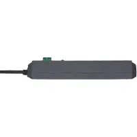 Brennenstuhl Eco-Line Power Strip with Power Surge Protection 13.500A with 3xSuko On/Off Switch  IP20 1.5 m Black