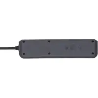 Brennenstuhl Eco-Line Power Strip with Power Surge Protection 13.500A with 3xSuko On/Off Switch  IP20 1.5 m Black