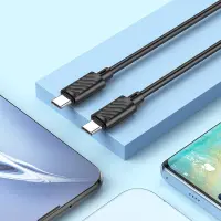 Cable Hoco X88 USB-C to USB-C 60W Fast Charging Black 1m