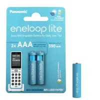 Rechargeable Battery Panasonic Eneloop Lite BK-4LCCE/2CP 550 mAh size AAA Ni-MH 1.2V 2 Pcs. Eco Pack