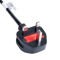 Power Cable Akyga AK-AG-02A British CCA BS 1363 (Typ G) / IEC C5 UK  250V/10A Black 1.5m