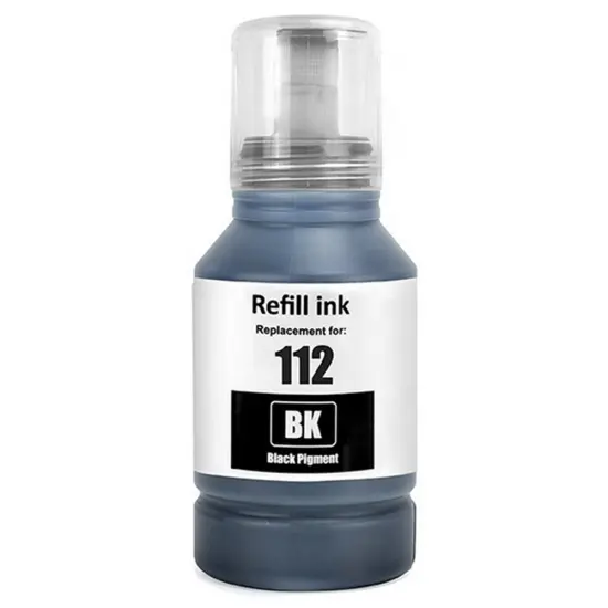 Ink EPSON Compatible E112 C13T06C14A 127ml Pages:7500 Black for L11160, L15150, L15160, L15180, L6460, L6490, L6550, L6570