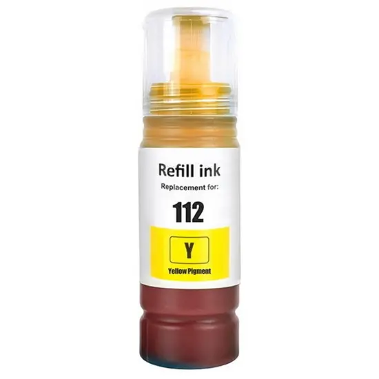 Ink EPSON Compatible E112 C13T06C44A 70ml Pages: 6000 Yellow for L11160, L15150, L15160, L15180, L6460, L6490, L6550, L6570