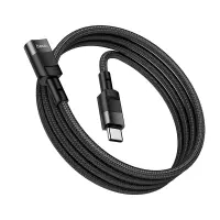 Extension Cable Hoco U107 USB-C to USB-C 2.0 3A OTG Black 1.2m Braided