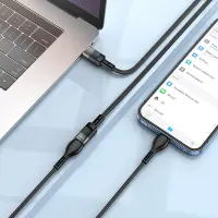 Extension Cable Hoco U107 USB-C to USB-C 2.0 3A OTG Black 1.2m Braided