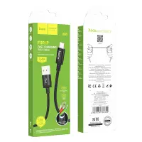 Cable Hoco X89 Wind USB to Lightning 2.4A Braided Black 1m