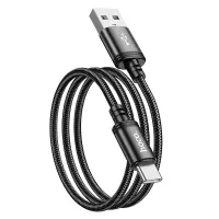 Cable Hoco X89 Wind USB to USB-C 3A Braided Black 1m