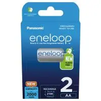 Rechargeable Battery Panasonic Eneloop BK-3MCDE/2BE 2000 mAh size AA Ni-MH 1.2V Τεμ. 2