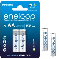 Rechargeable Battery Panasonic Eneloop BK-3MCDE/2BE 2000 mAh size AA Ni-MH 1.2V Τεμ. 2