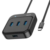 Hub USB-C Hoco HB31 Easy 4-in-1 with 4xUSB3.0 Black 20cm