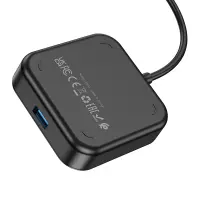 Hub USB-C Hoco HB31 Easy 4-in-1 with 4xUSB3.0 Black 20cm