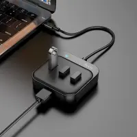 Hub USB-C Hoco HB31 Easy 4-in-1 with 4xUSB3.0 Black 20cm