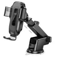 Car Mount Hoco HW3 Wise with Wireless Charger up to 15W USB-C and Extension Arm Black 4.5"-7"