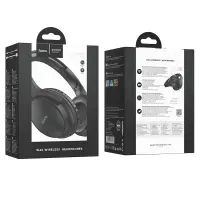 Wireless Stereo Headphone Hoco W40 Mighty V5.3 200mAh with Micro SD, AUX port and Control Buttons Black