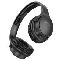 Wireless Stereo Headphone Hoco W40 Mighty V5.3 200mAh with Micro SD, AUX port and Control Buttons Black