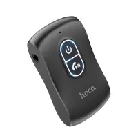 Bluetooth FM Transmitter Hoco E73 Pro Journey 2-in-1 BT v5.0 AUX 3.5mm and USB-C Built-In Microphone Black