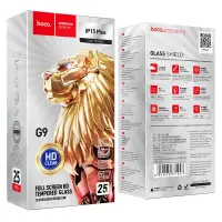 Tempered Glass Hoco G9 Full Screen H  for Apple iPhone 16 Plus 15 Plus Set 25Pcs