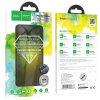 Tempered Glass Hoco A34 Plus 9D Large Arc Dustproof Anti-spy 0.4mm για Apple iPhone X iPhone XS iPhone 11 Pro