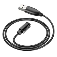 Charger Compatible with Hoco Y18 and Maxcom FW59 Smartwatch Black Magnet Distance: 18mm Contact Distance: 0.8mm