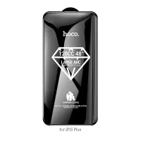 Tempered Glass Hoco Premium Series A35 120CC Large Arc Dustproof 0.4mm 2.5D Anti-Fall για Apple iPhone 16 Plus 15 Plus