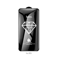 Tempered Glass Hoco Premium Series A35 120CC Large Arc Dustproof 0.4mm 2.5D Anti-Fall for Apple iPhone 15 iPhone 16