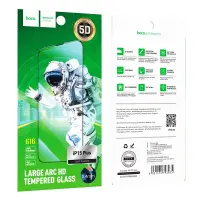 Tempered Glass Hoco Premium Series G16 Full Screen HD 5D Large Arc 0.4mm 9H for Apple iPhone 16 Plus 15 Plus 10pcs