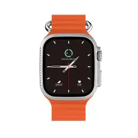 Smartwatch Maxcom Ecowatch 2 1.95” 230mAh IP67 Call Version with Silver and Orange Silicon Bands