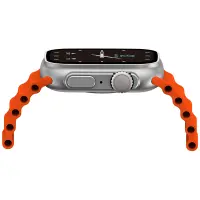Smartwatch Maxcom Ecowatch 2 1.95” 230mAh IP67 Call Version with Silver and Orange Silicon Bands