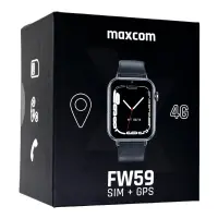 Smartwatch Maxcom FW59 4G GPS IP65 670mAh with 1.85” IPS 20mm Silicon Band and SOS Button Black
