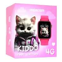 Smartwatch Maxcom FW59 Kiddo 4G GPS IP65 670mAh with 1.85” IPS 20mm Silicon Band and SOS Button Ροζ