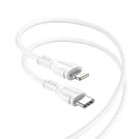 Data Cable Borofone BX51 Triumph USB-C to Lightning 12W 2.4A White 1m