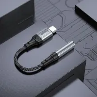 Adapter Hoco LS36 Fresh USB-C to 3.5mm Hi-Fi Braided 12cm Black