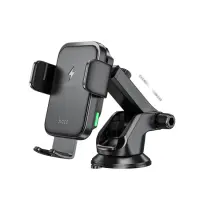 Car Mount Hoco HW11 Jenny with Wireless Fast Charger έως 15W and Extension Arm Black 4.5"-7.0"