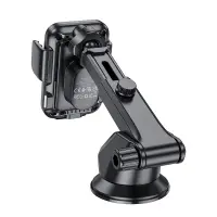 Car Mount Hoco HW11 Jenny with Wireless Fast Charger έως 15W and Extension Arm Black 4.5"-7.0"