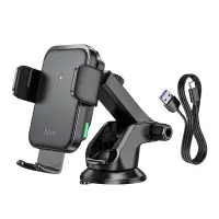 Car Mount Hoco HW11 Jenny with Wireless Fast Charger έως 15W and Extension Arm Black 4.5"-7.0"