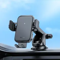 Car Mount Hoco HW11 Jenny with Wireless Fast Charger έως 15W and Extension Arm Black 4.5"-7.0"
