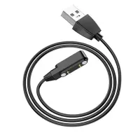 Charger Hoco Y2 Pro Smart watch 2 pin 10mm 5V/0.12A Black Magnet Distance: 20mm Pins Distance: 10mm