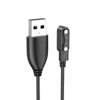Charger Hoco for Y7 Pro Smart watch with 2 pins Black Magnet Distance: 12mm Pin Distance: 3mm