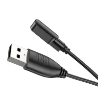 Charger Hoco for Y7 Pro Smart watch with 2 pins Black Magnet Distance: 12mm Pin Distance: 3mm