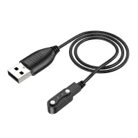 Charger Hoco for Y7 Pro Smart watch with 2 pins Black Magnet Distance: 12mm Pin Distance: 3mm
