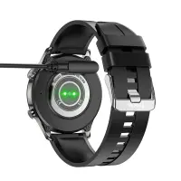 Charger Hoco for Y7 Pro Smart watch with 2 pins Black Magnet Distance: 12mm Pin Distance: 3mm