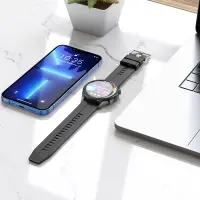 Smartwatch Hoco Y7 Pro 1.39" Bluetooth v5.0 240mAh IP67 with Call Function Silicon Band Metal Grey