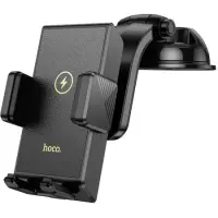 Car Mount Hoco HW22 Precious with Wireless Fast Charger up to 15W USB Black 4.5"-7"