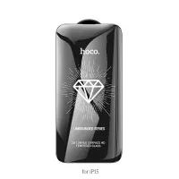 Tempered Glass Hoco Premium Series A37 120CC Large Arc Edges Dustproof 0.4mm 3D Anti-Static for Apple iPhone 15 iPhone 16